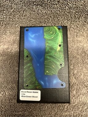 Avantwood wood & resin wallet w/RFID blocking and money clip (choice of styles)